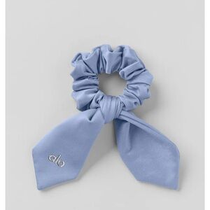FREE WITH PURCHASE ALO Yoga Light Blue Satin Bow Scrunchie